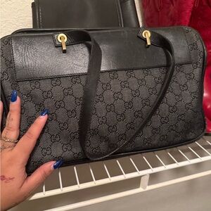 Gucci Black Monogram Shoulder Bag